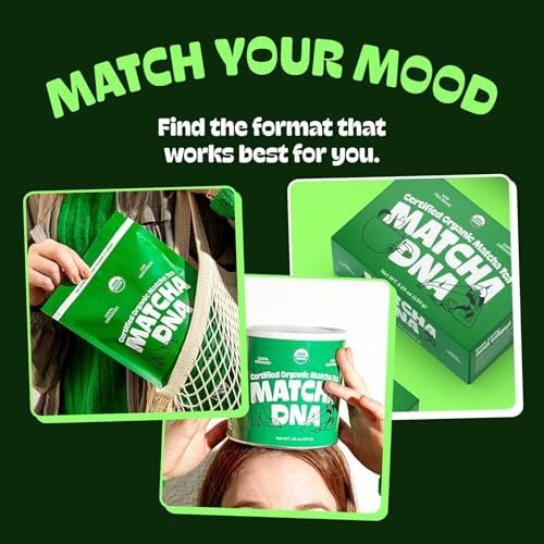 Matcha DNA Certified Organic Matcha Tea Bags, 100 Count Box, Green Tea | 100% Pure, Vegan, Gluten-Free, Unsweetened, No Additives, Smooth Green Tea Bags for Home, Office &amp; Travel