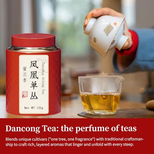 Yuexi Dan Cong Tea Oolong Tea Loose Leaf 4.23oz/120g Top-grade Chaozhou Phoenix Mountain Tea Rich Flavor Orchid Fragrance 凤凰单枞 蜜兰香 潮州乌岽乌龙茶 单枞茶叶