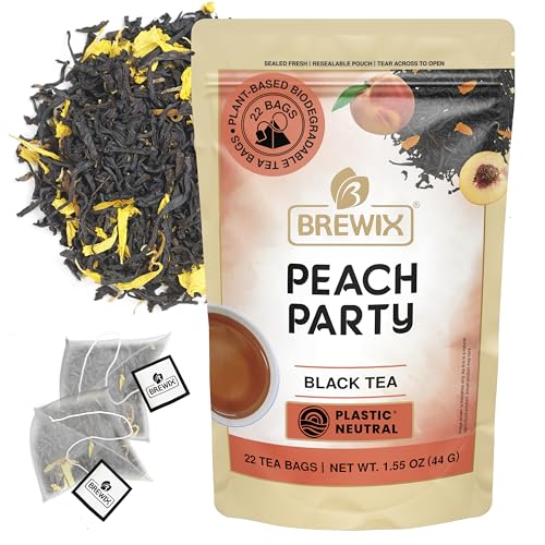 BREWIX, Pumpkin Spice Black Tea Bags (25 Pyramid Bags) | Cozy Fall Blend with Cinnamon, Ginger, Nutmeg & Clove | Caffeinated, Warm & Aromatic | Perfect for Autumn & Halloween