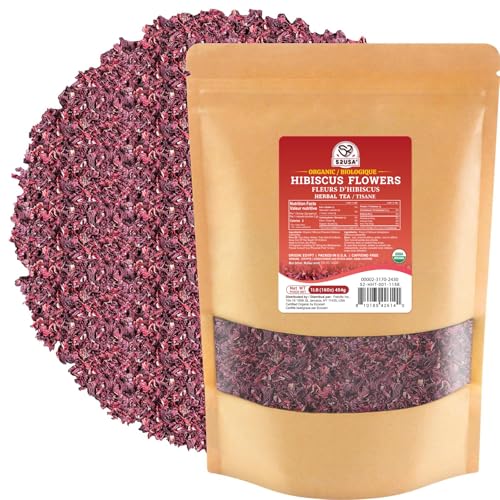 52USA Organic Rooibos Tea, 1 LB, Red Rooibos Loose Leaf Tea, Naturally Caffeine-Free, Pure South African Red Bush Herbal Tea, Non-GMO, USDA Organic