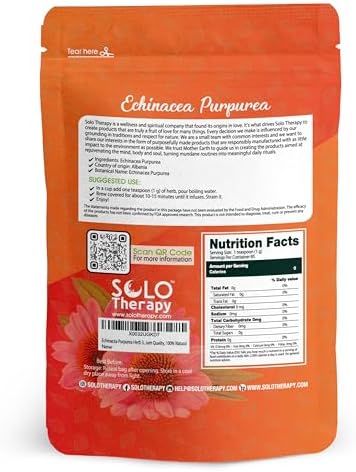 Echinacea Purpurea Herb 3 oz, Echinacea Purpurea Herb Tea, Dried Cut Herb, Resealable Bag, Premium Quality, 100% Natural