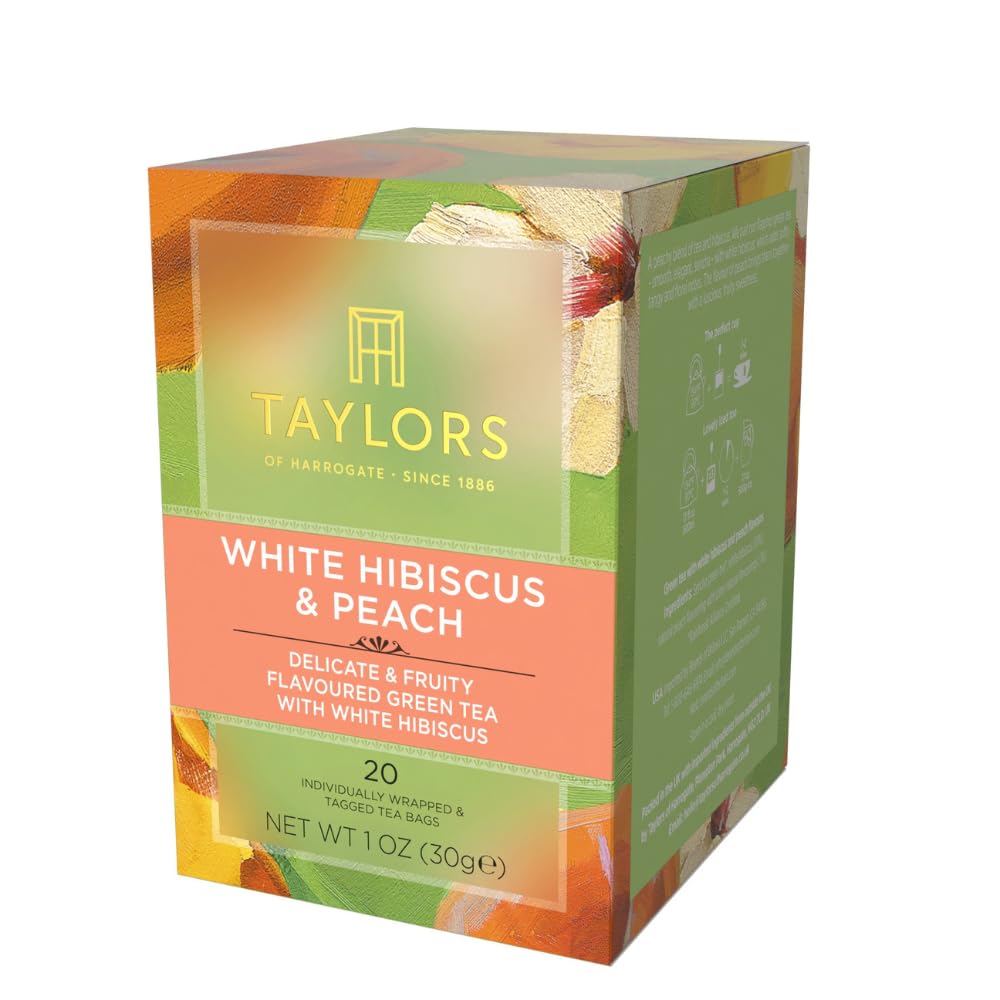 Taylors of Harrogate White Hibiscus & Peach Tea Bags