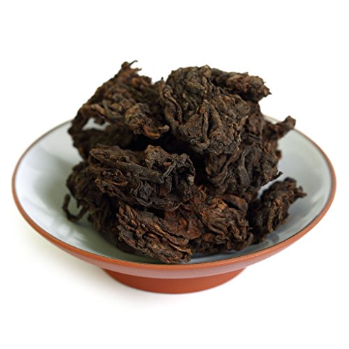 GOARTEA Puerh Tea Cake 100g / 3.5oz 2005 Year Ripe Shu Supreme Yunnan Aged Natural Tuo Head - Chinese Yunnan Puer Pu'er Pu-erh Tea - Tuocha