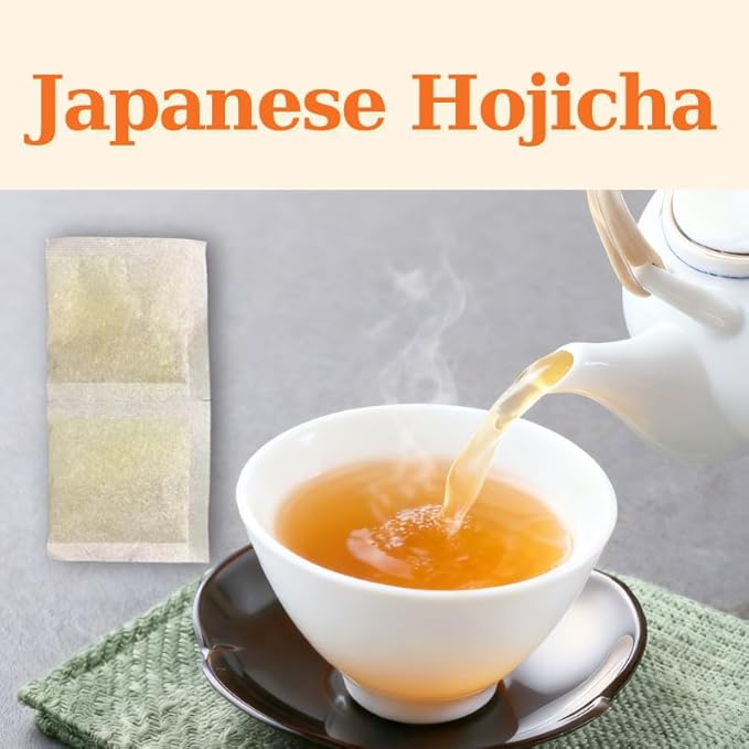 OSK Hojicha Roasted Green Tea – Organic Japenese Green Tea With Low Caffeine, Non-GMO, JAS Certified, Hojicha Tea Hot or Cold Brew – 40pc Pack