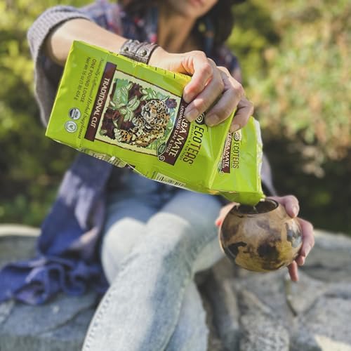 ECOTEAS Organic Yerba Mate Loose Leaf Tea – Unsmoked (Air Dried) Traditional Cut – 1 lb – From Argentina – Kosher, Non-GMO, Gluten-Free (Pack of 1)
