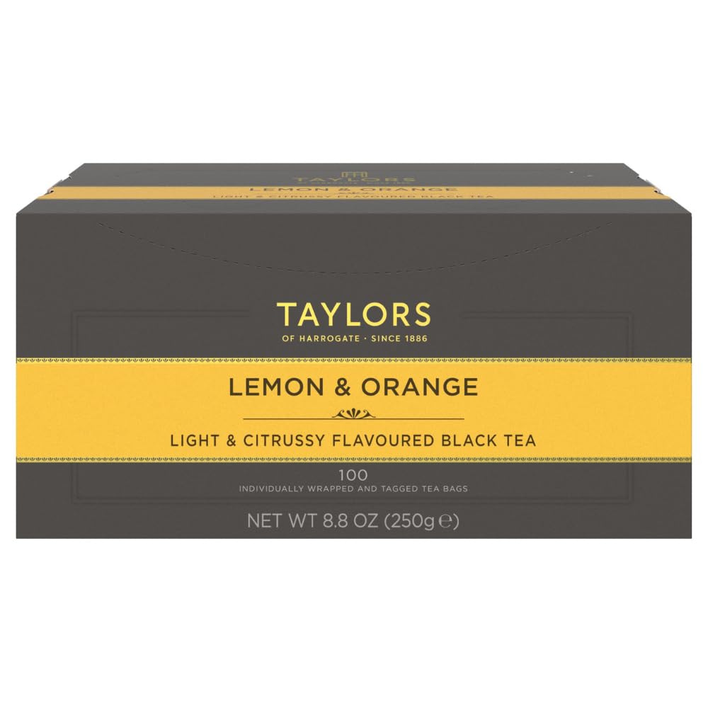Taylors of Harrogate Lemon & Orange Black Tea Bags, 100ct (Pack of 1)