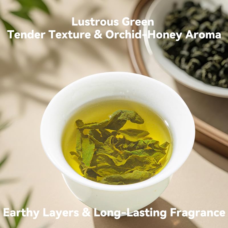 Dong Ding Oolong Tea 250g | Premium Taiwanese Roasted Oolong Tea | Floral Orchid Aroma with Toasted Nutty Flavor | Smooth Calm Energy Tea for Focus & Wellness
