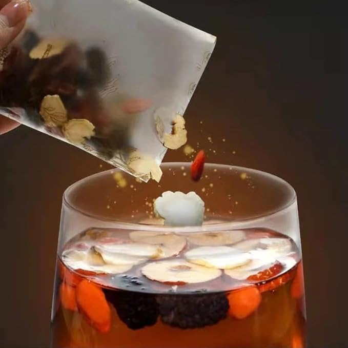 Herbal Tea Formula Ginseng Six Treasure Tea, Te Renal Herbal, Ginseng Five Treasures Organic Herbal Tea Traditional Healthy Zhu Gen Wu Bao Cha