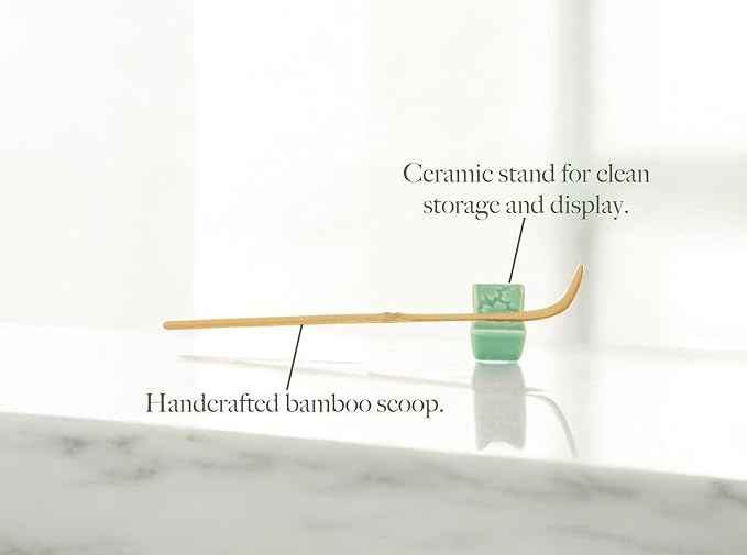 Whisk Set – 6-Piece Matcha Bowl & Bamboo Whisk Kit with Bowl, Scoop, Sifter, Ceramic Chasen Holder & Premium Gift Box | Cute Japanese Matcha Ceremony Tea Set for Making Breakfast & Latte