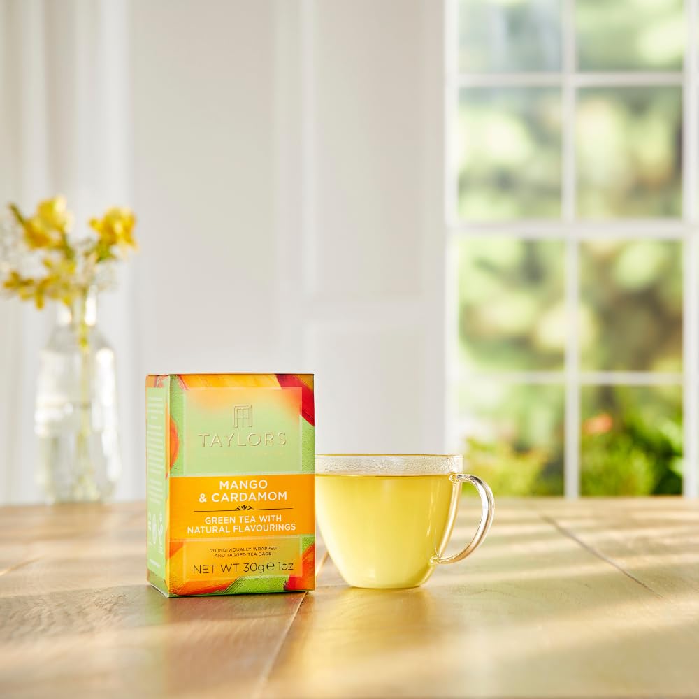 Taylors of Harrogate Mango &amp; Cardamom Green Tea Bags, 20ct (Pack of 1)