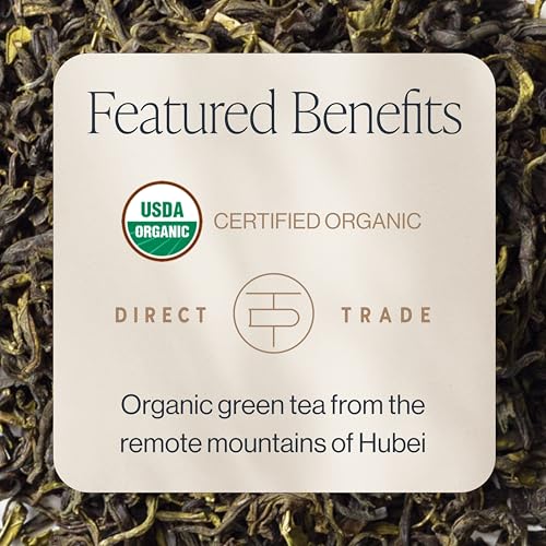 Rishi Tea Jasmine Green Tea - Organic Loose Leaf Tea, Caffeinated Scented Chinese Green Tea with Floral Aroma & Taste - 4 Ounces, 16+ Servings