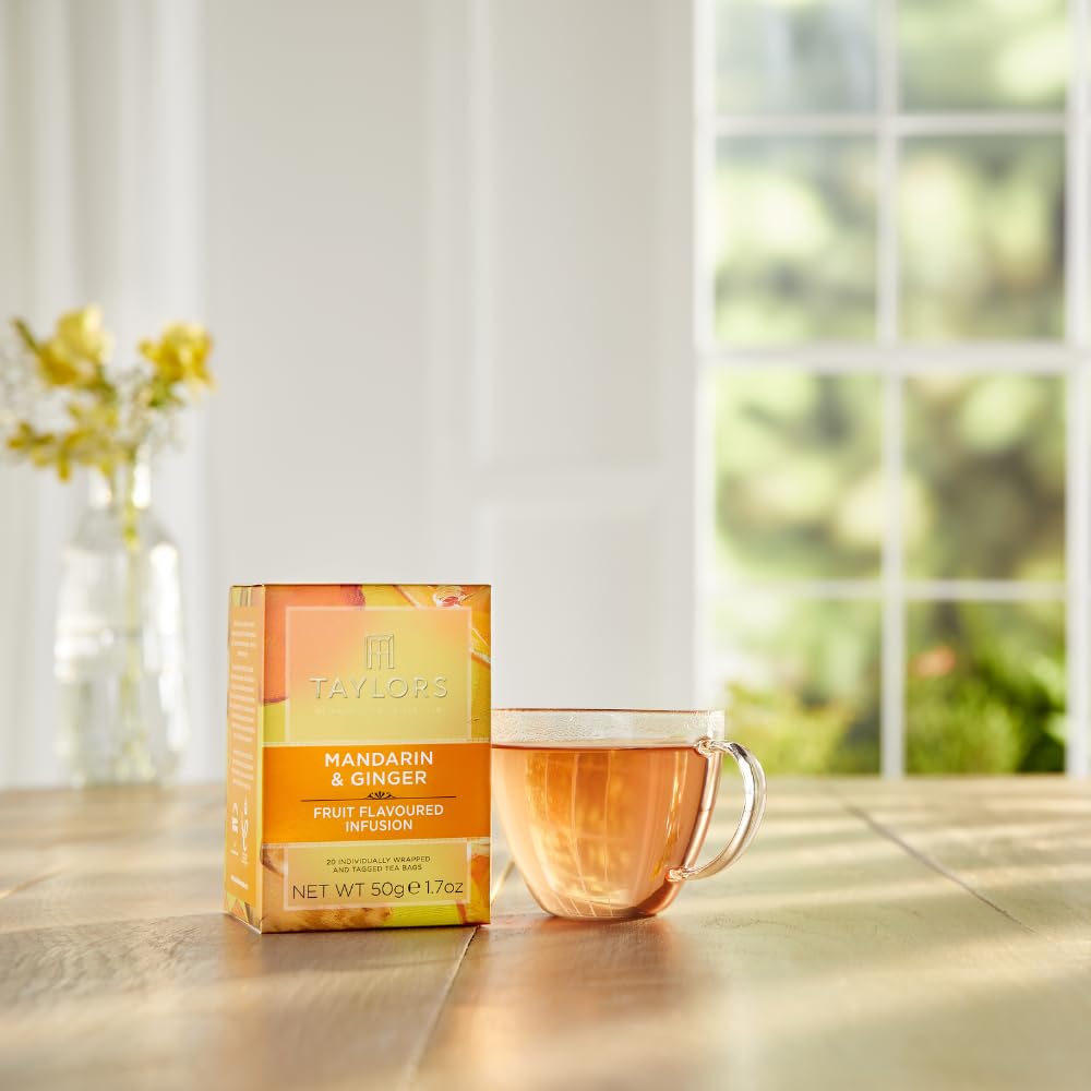 Taylors of Harrogate Mandarin &amp; Ginger Herbal Tea, 20ct (Pack of 6)