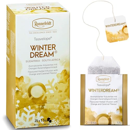 Ronnefeldt Teavelope Rooibos Classic – Naturally Caffeine-Free South African Red Herbal Tea – 25 Individually Wrapped Tea Bags