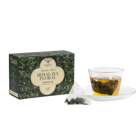 BLOSSOM RITUAL Himalayan Floral – Osmanthus Infused Oolong Loose Leaf – 20 Corn Based Pyramid Bags – Serve Upto 60 cups – Milky Floral Scent &amp; Flavor – Gentle Energy Boost &amp; Overall Calmness| 2.65oz