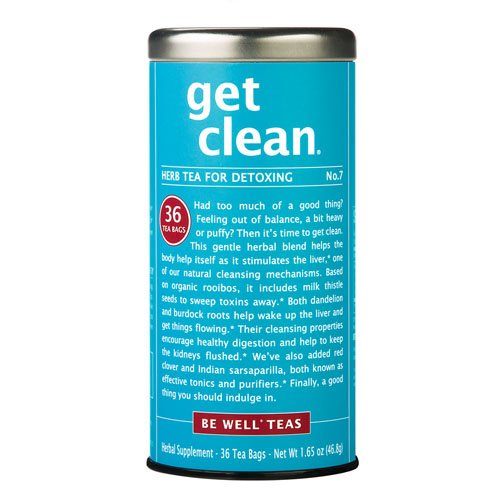 The Republic of Tea Be Well Get Clean No. 7 Herbal Tea, 36 Count | Caffeine Free. Suitable for day or evening sipping. Mellow and rounded with notes of warming baking spice and soft vanilla.