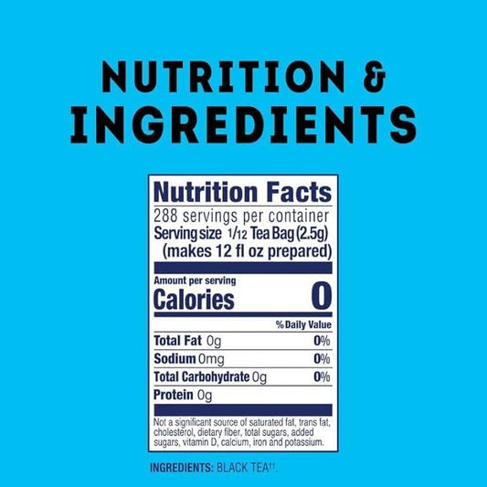 Lipton Unsweetened Iced Tea Bags, Gallon-Sized Zero Calories, 48 Total Tea Bags (24ct - Pack of 2)