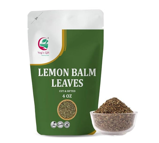 Lemon Balm Leaves 4 oz – Dried lemon balm leaves for Tea, Herbal Infusions & Wellness – Refreshing, Mild Mint Flavor – 100% Natural & Pure