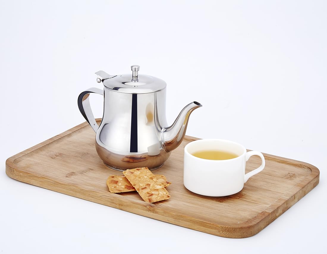 SANQIAHOME Small 570ml (20 oz) Stainless Steel Teapot, Mirror Polish