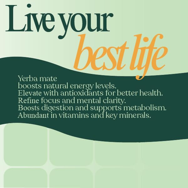 Yerba Mate Instant Tea Powder by Atlast Nutrition- Premium Unroasted, Unflavored, Yerba Mate Instant Tea for a Refreshing and Energizing Experience - 50 Servings