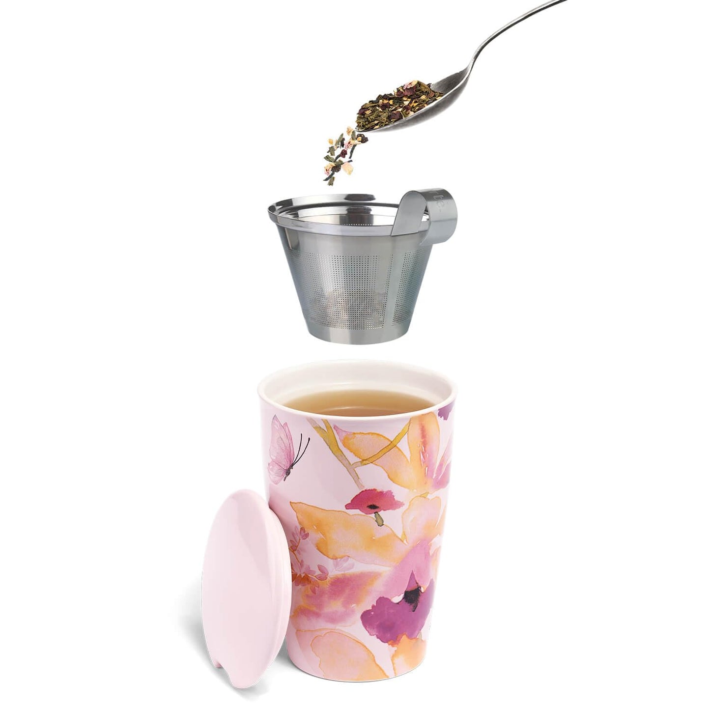 Tea Forte Oolong Créme Premium Loose Leaf Caffeinated Oolong Tea Blend Canister, Makes 35-50 Cups