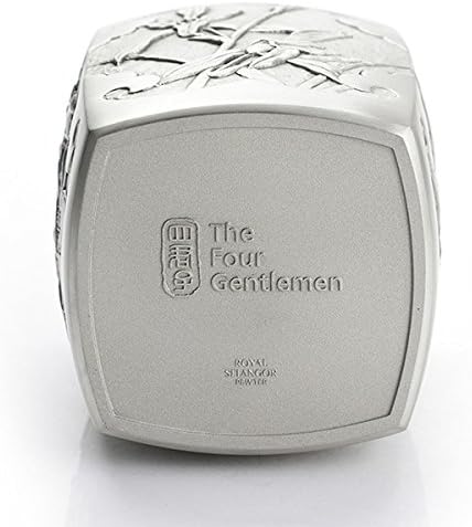 Royal Selangor Hand Finished Four Gentlemen Collection Pewter Airtight Tea/Coffee Caddy (L) Gift
