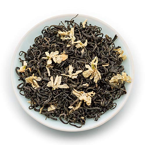 Oriarm Snail Jasmine Green Tea Loose Leaf - Chinese Fujian Green Jasmine Tea Yu Luo 1000g (2×500g Ziplock Resealable Bags)