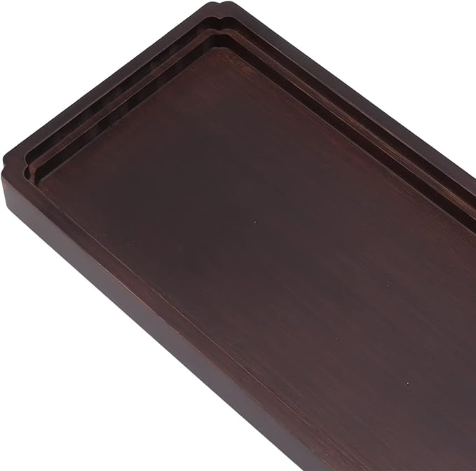 1Pcs Chinese Gongfu Table Box with Water Storage, Wooden Chinese Water Storage Drainage Tea Tray, Simple Decorative Household Tea Serving Tray(Large)