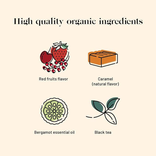 KUSMI TEA - St. Petersburg - Organic Earl Grey Tea - Black Tea with Red Berries, Caramel, Vanilla & Bergamot - Loose Leaf - 3.5 oz Tin