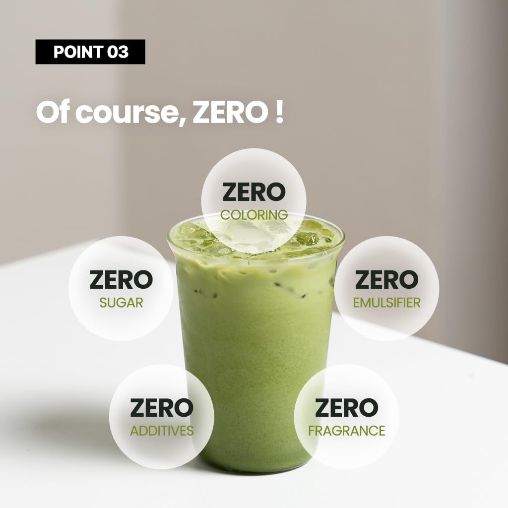 KIM'S TABLE Kim’s Table Matcha Powder for Latte Zero Sugar Easy 10 Sticks Ceremonial Grade Jeju Korean Matcha for Latte Green