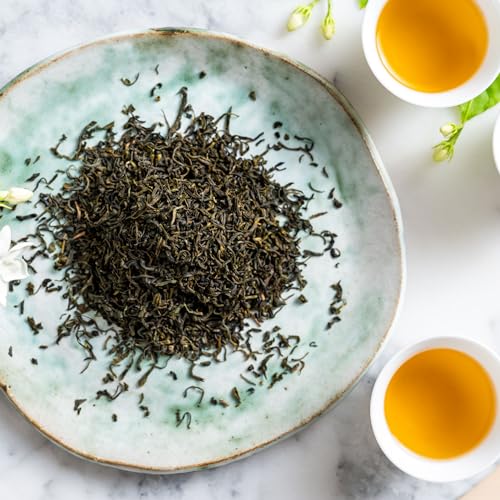 Rishi Tea Jasmine Green Tea - Organic Sachet Tea Bags, Caffeinated Scented Chinese Green Tea with Floral Aroma & Taste - 15 Count (Pack of 1)
