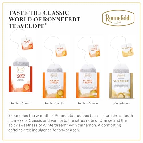 Ronnefeldt Teavelope Rooibos Classic – Naturally Caffeine-Free South African Red Herbal Tea – 25 Individually Wrapped Tea Bags