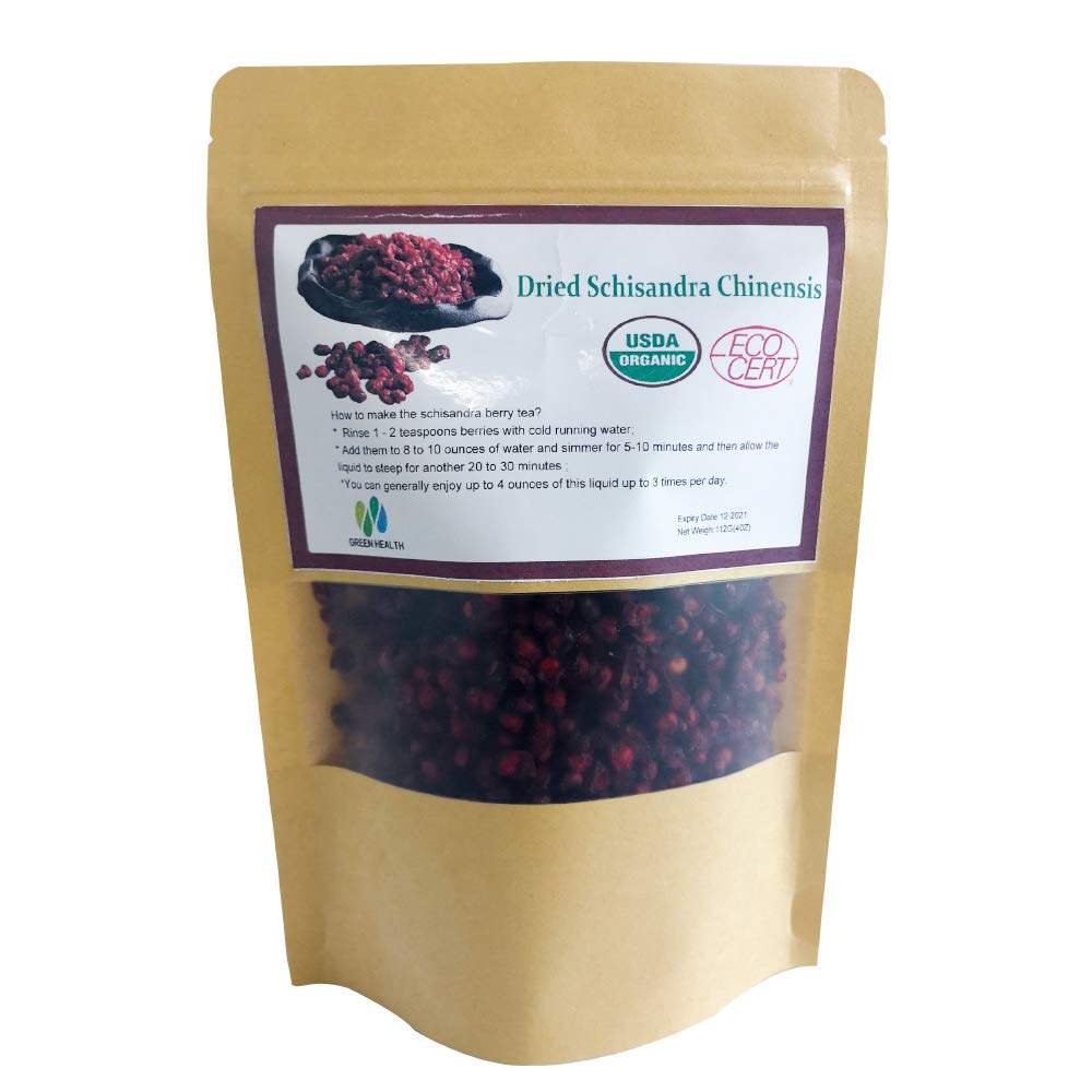 TEGHEE Nature Organic Schisandra Berries Dried Loose Bulk Herbs Schisandra Chinensis （Wu Wei Zi）Tea