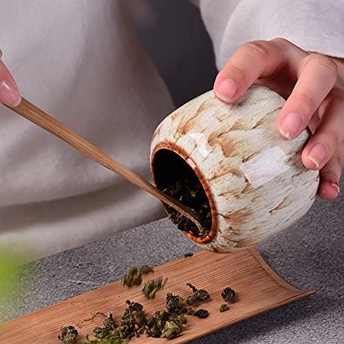 jessie Loose Tea Tin Tea Storage Tea Caddy Tea Canister Tea Storage Container Tins Jar with Airtight Lid (Khaki)