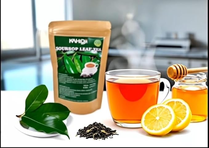 Premium Soursop Graviola Guanabana Leaf Tea Bags, 100% Natural and Pure from Soursop Leaves, Handmade, Made With Natural Materials- 30 Tea Bags