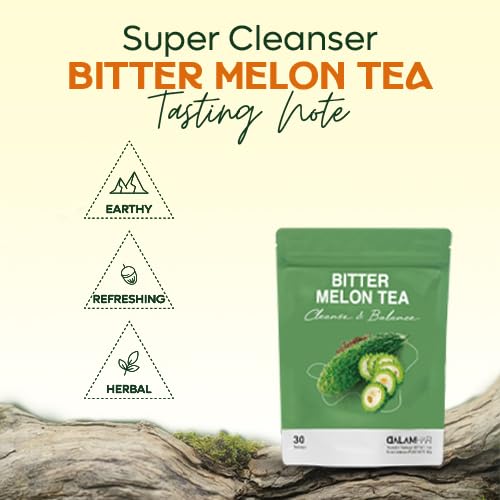Dalamhari Bitter Melon Tea 30T, Inulin Rich Functional Tea, 100% Korean Cerasee Momordica Charantia, Premium Hand Roast