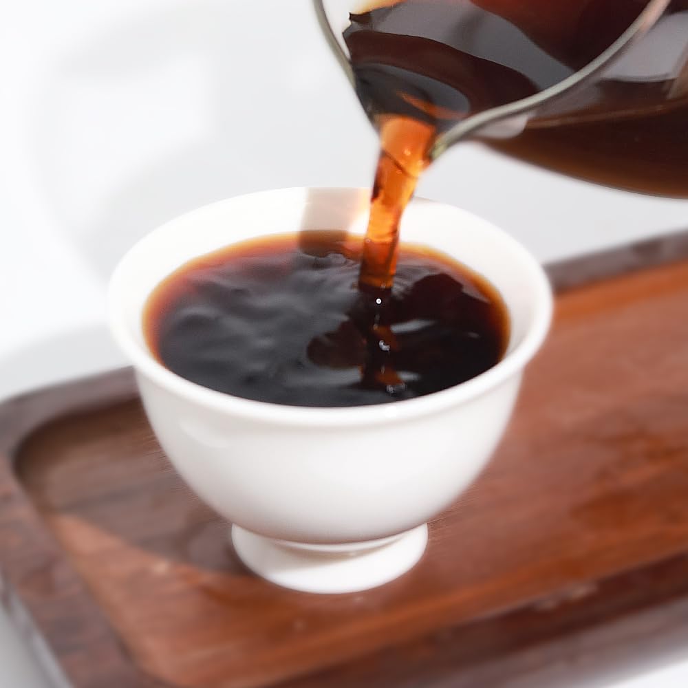 LWXLJMJZC 2013 Yi Wu Ripe Puerh Tea Cake 357g, Aged Yunnan Shu Pu-erh