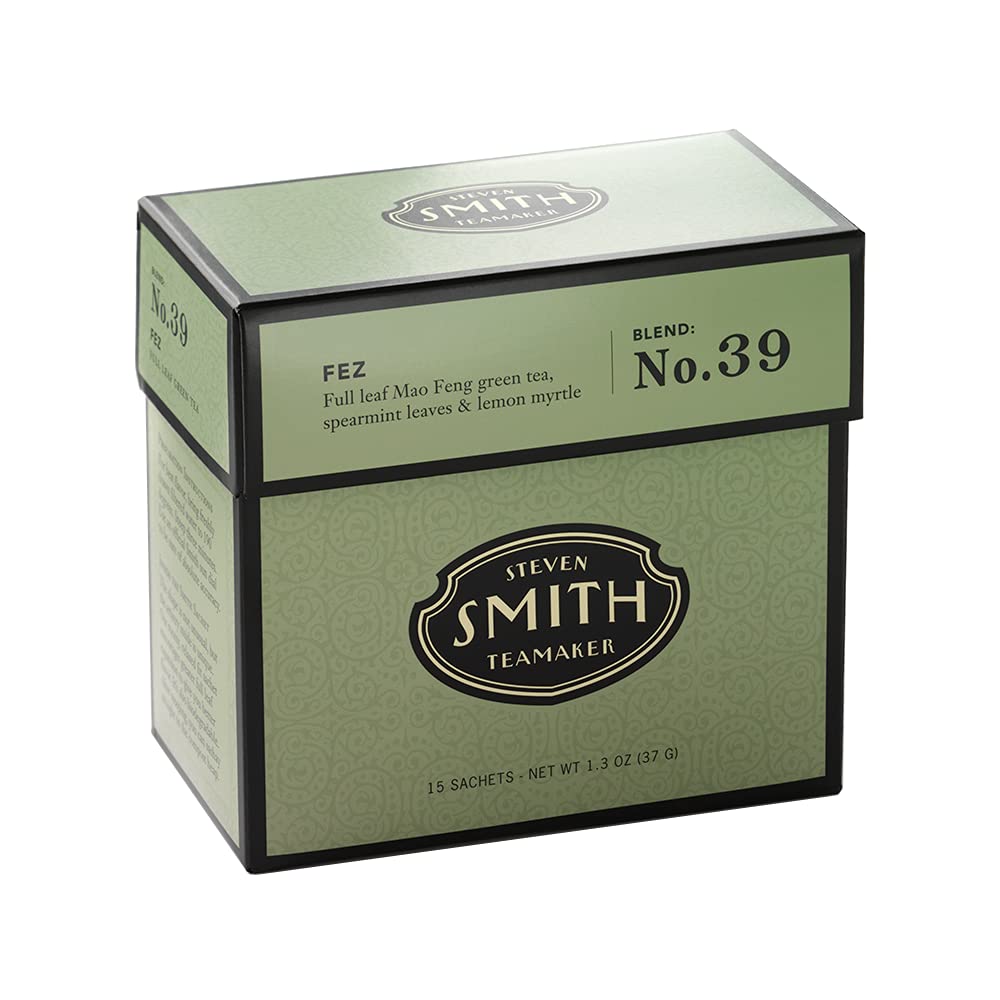 STEVEN SMITH TEAMAKER Smith Teamaker Fez Blend No. 39 (Full Leaf Green Tea), 1.3 Oz, 15 Bags