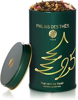 Palais des Thés - Holiday Green Tea N°25 - Premium Gourmet Organic Green Tea with citrus & spices - 3.5oz Loose Leaf Metal Gift Tin - Serves