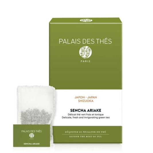 Palais des Thés Green Tea - Organic Sencha Ariake Blend - Premium Japanese Green Tea Bags, Serves 20 Cups