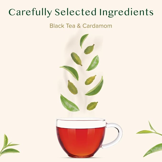 VAHDAM, Cardamom Chai Tea Loose Leaf (50 Cups,3.53 oz)  India's Traditional Cardamom Tea | Spiced Chai Tea | Brew Hot, Iced Or Chai Latte/Masala Chai | Whole Loose-Leaf, Vacuum Sealed