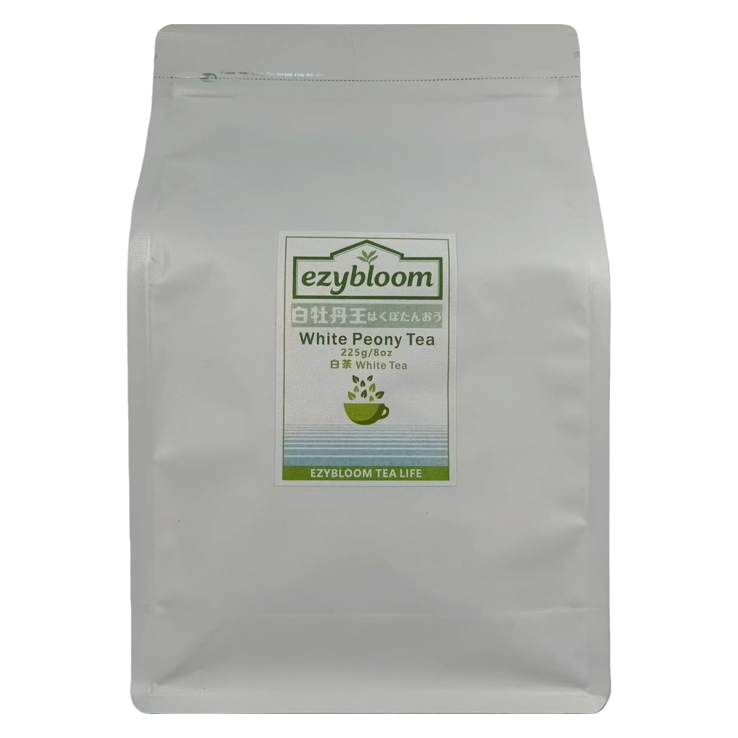 EZYBLOOM White Peony Tea/Bai Mudan Spring Tea — White Tea Premium White Tea 8oz/225g