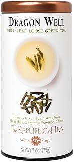 The Republic of Tea Dragon Well Green Full-Leaf Tea, 2.6 Ounces / 50-60 Cups