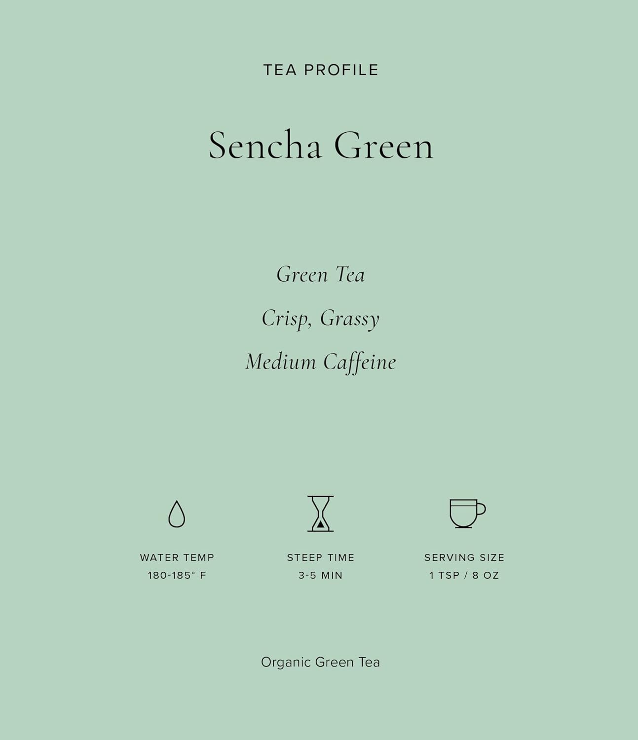 Art of Tea | Organic Sencha Green Tea Bags | 50 Pyramid Tea Bag Sachets