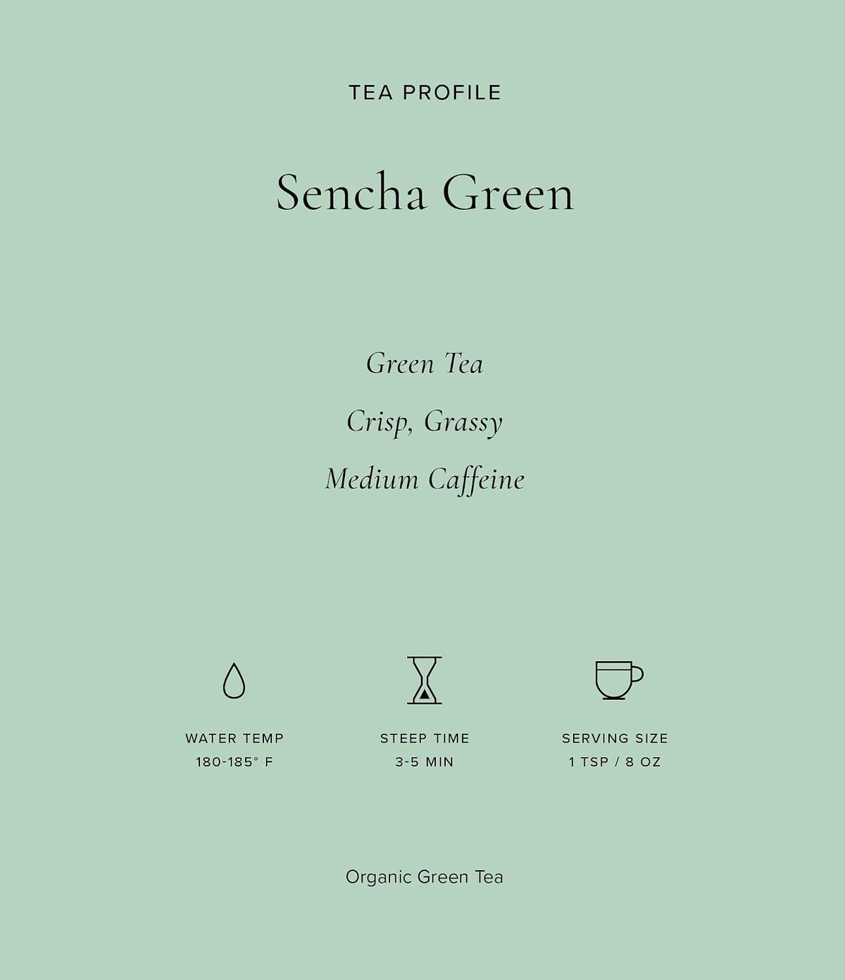 Art of Tea | Organic Sencha Green Tea Bags | 50 Pyramid Tea Bag Sachets