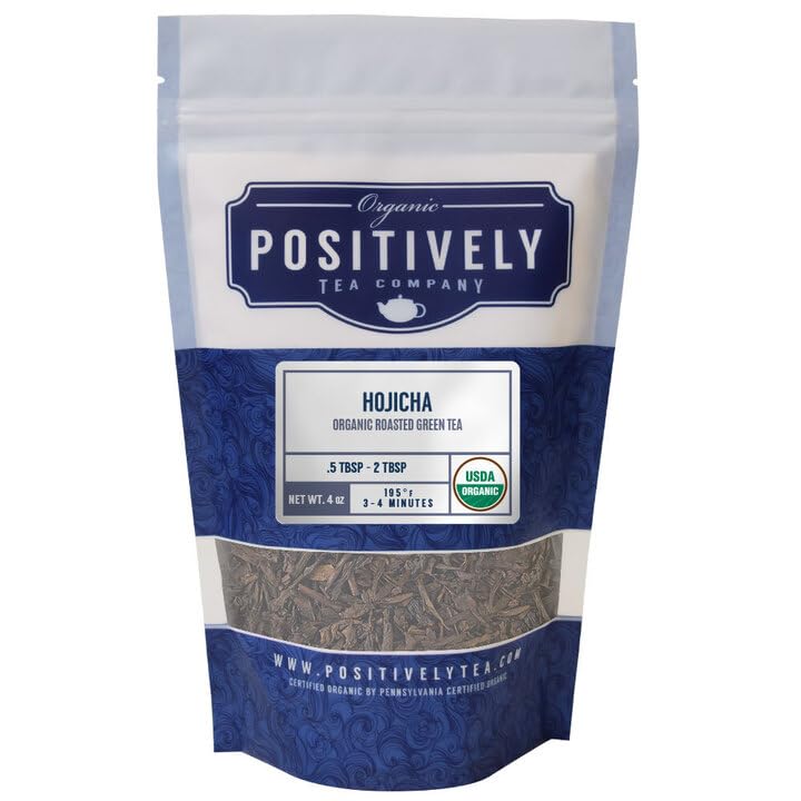 Positively Tea, Organic Hojicha, Green Tea, Loose Leaf, 16 Ounce