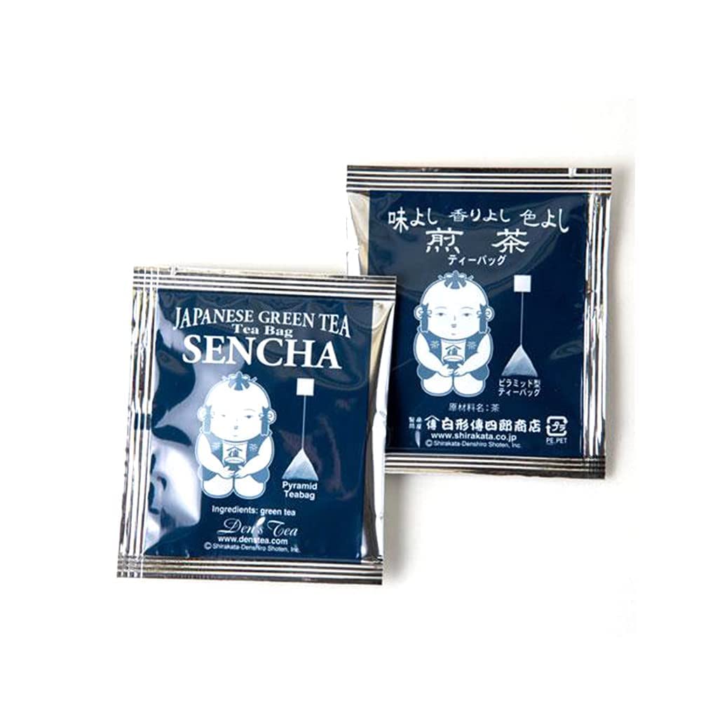 [Den's Tea] Pyramid Teabags, Authentic Japanese Sencha, Pack of 16 (Sencha)