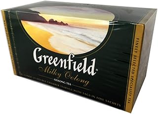 Greenfield Milky Oolong Tea – Classic Collection – 25 Double Chamber Teabags – Natural Creamy Flavor – Premium Loose Leaf Style Teabags – Sealed Foil Sachets – Caffeinated