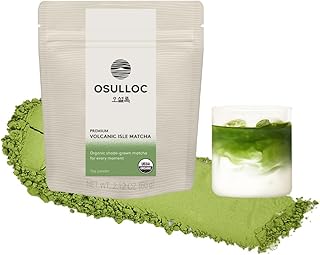 OSULLOC Volcanic Isle Matcha Powder (USDA Organic), Premium Korean Matcha, Green tea powder from Jeju Island (2.12oz, 60g)