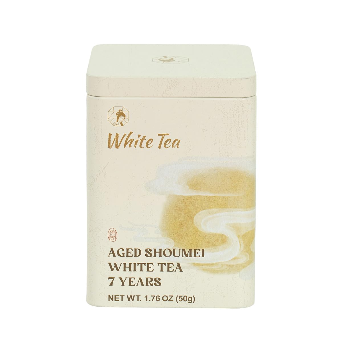 Chayan White Tea Loose Leaf,Authentic Chinese White Tea, Premium 7 Years Aged Shoumei White Tea, with Rich Sweet Jujube Aroma, Fast Hot or Quick Cold Brew, 1.76oz /50g Canister
