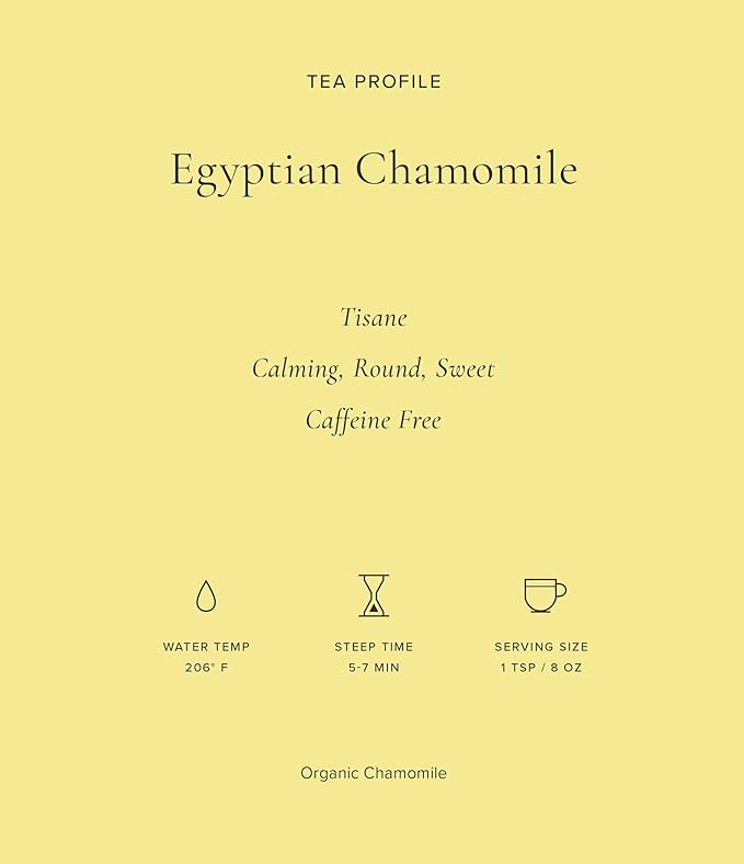 Art of Tea, Organic Egyptian Chamomile Tea Bags (Naturally Caffeine Free), 12 Count Sampler Box
